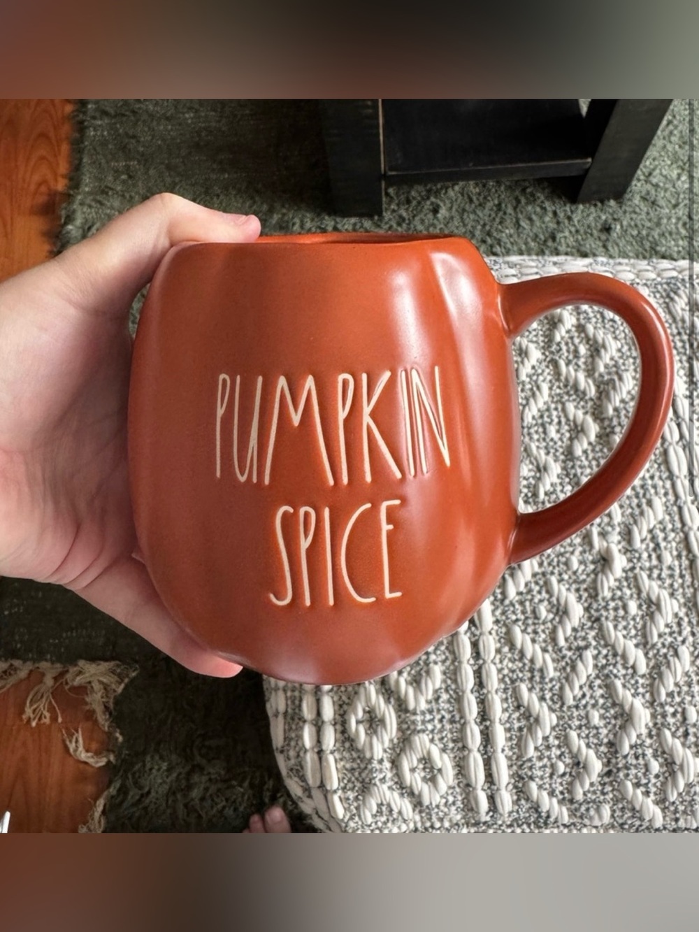 Rae Dunn pumpkin shaped mug